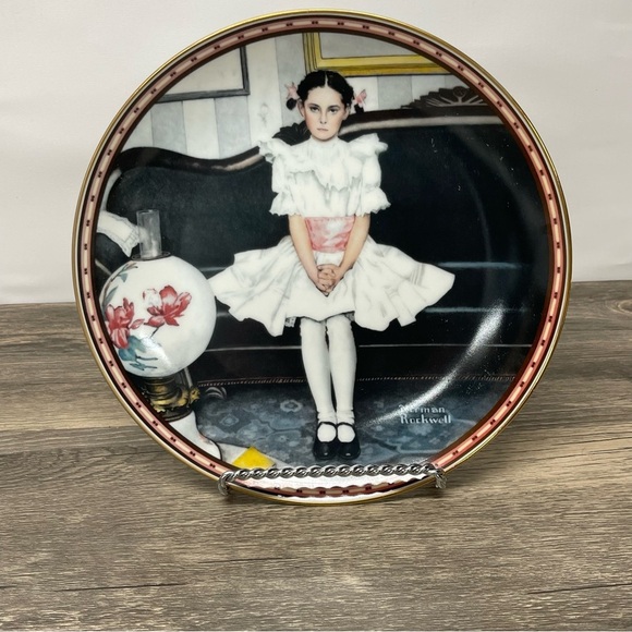 Sitting Pretty Limited Edition Norman Rockwell Plate 1986 Edwin M. Knowles China - Picture 1 of 6